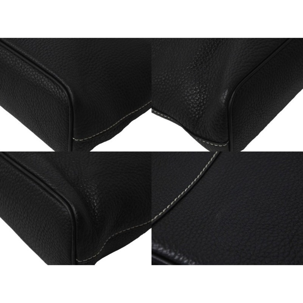 BURBERRY Handbag Gold Plated Nova Check Horse Mark Jacquard Weave Black Leather - Picture 7 of 8